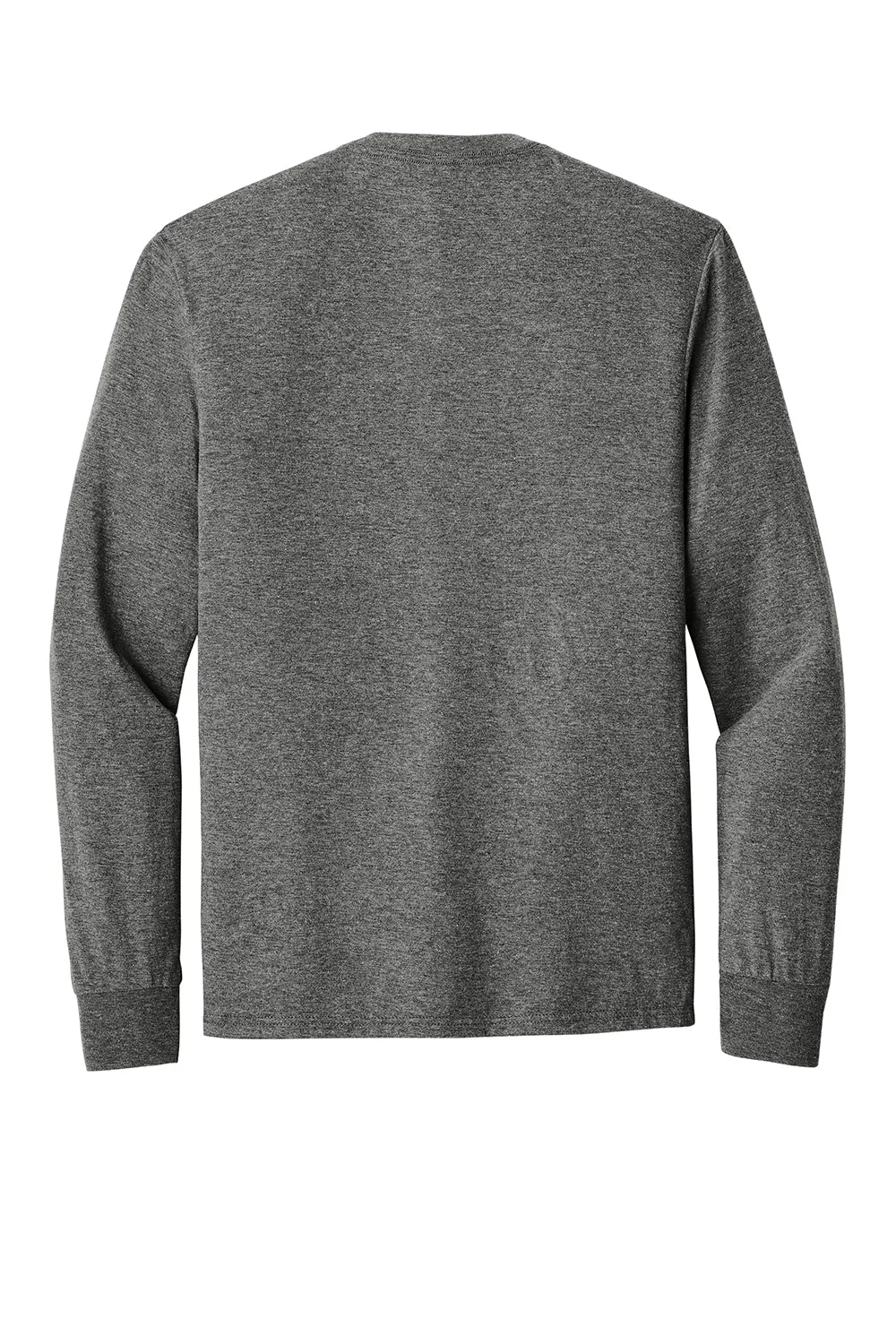 District Mens Perfect Tri Long Sleeve Crewneck T-Shirt - Grey Frost