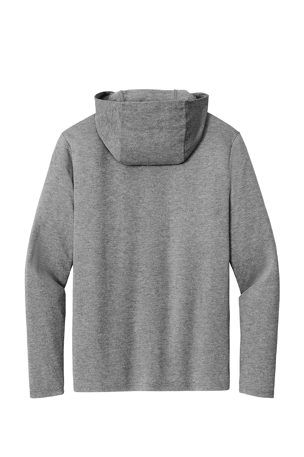 District Mens Perfect Tri Long Sleeve Hooded T-Shirt Hoodie - Grey Frost