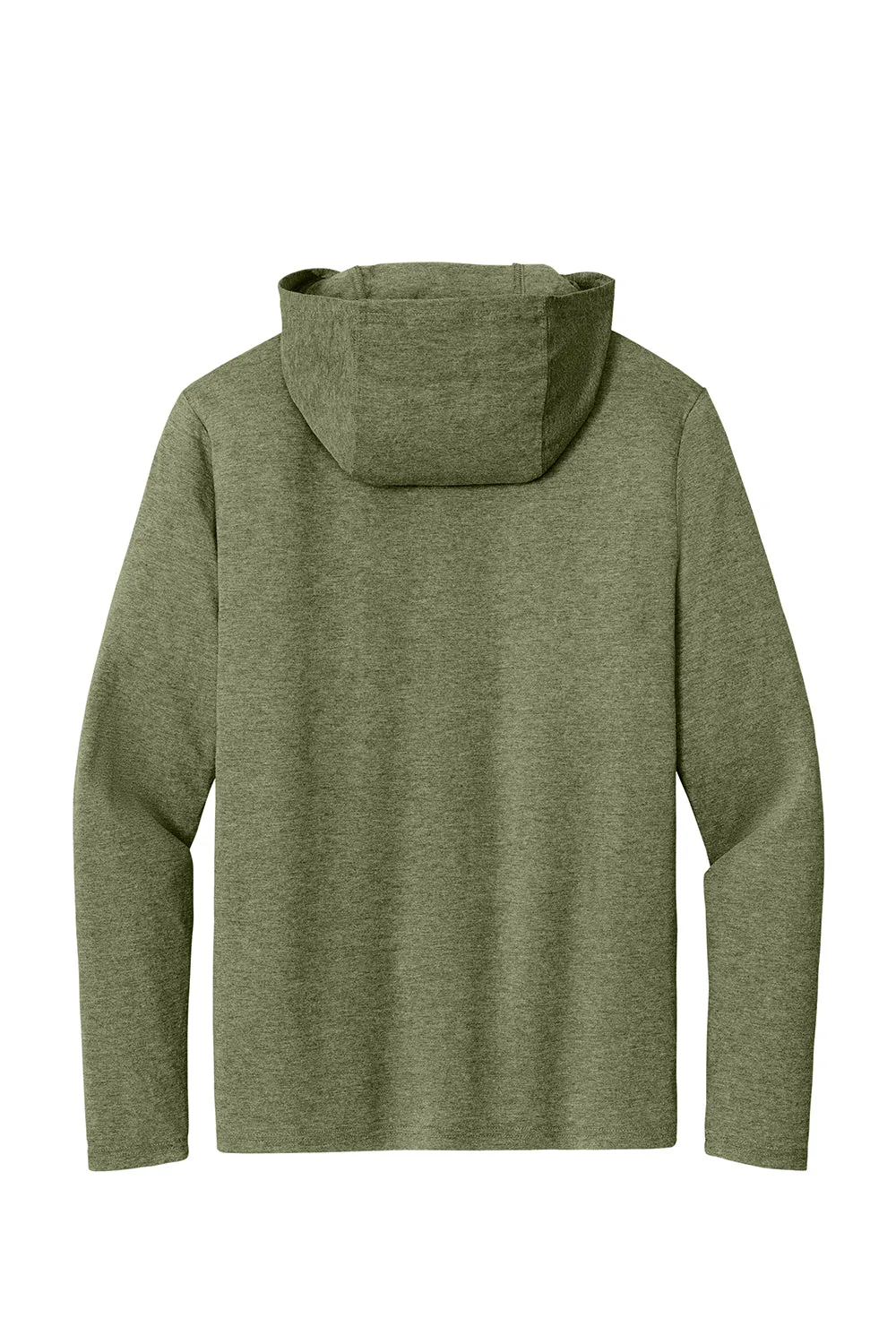 District Mens Perfect Tri Long Sleeve Hooded T-Shirt Hoodie - Military Green Frost