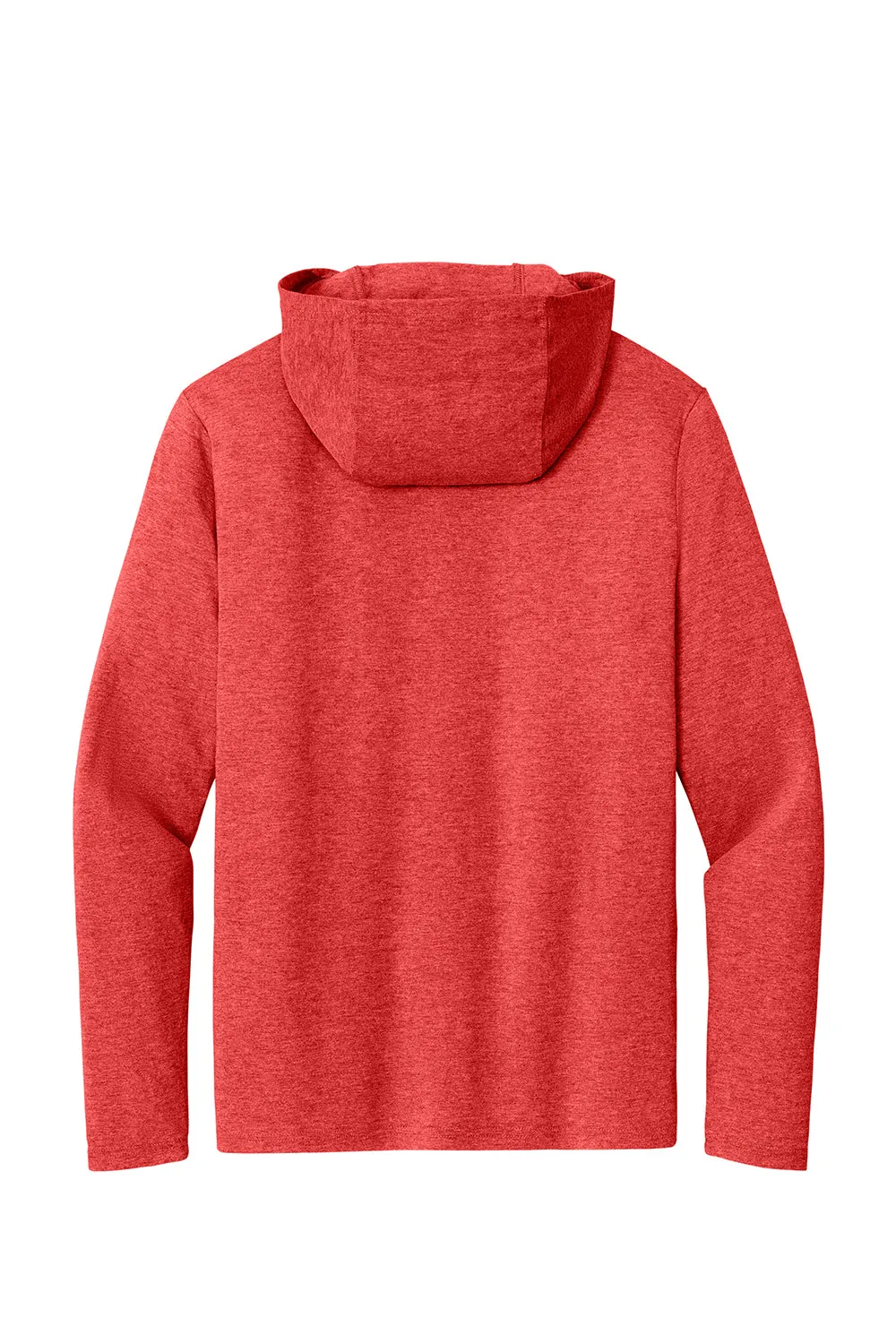 District Mens Perfect Tri Long Sleeve Hooded T-Shirt Hoodie - Red Frost