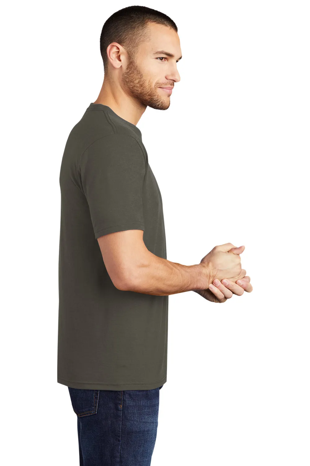 District Mens Perfect Tri Short Sleeve Crewneck T-Shirt - Deepest Grey