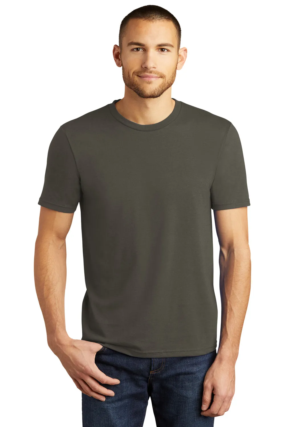 District Mens Perfect Tri Short Sleeve Crewneck T-Shirt - Deepest Grey