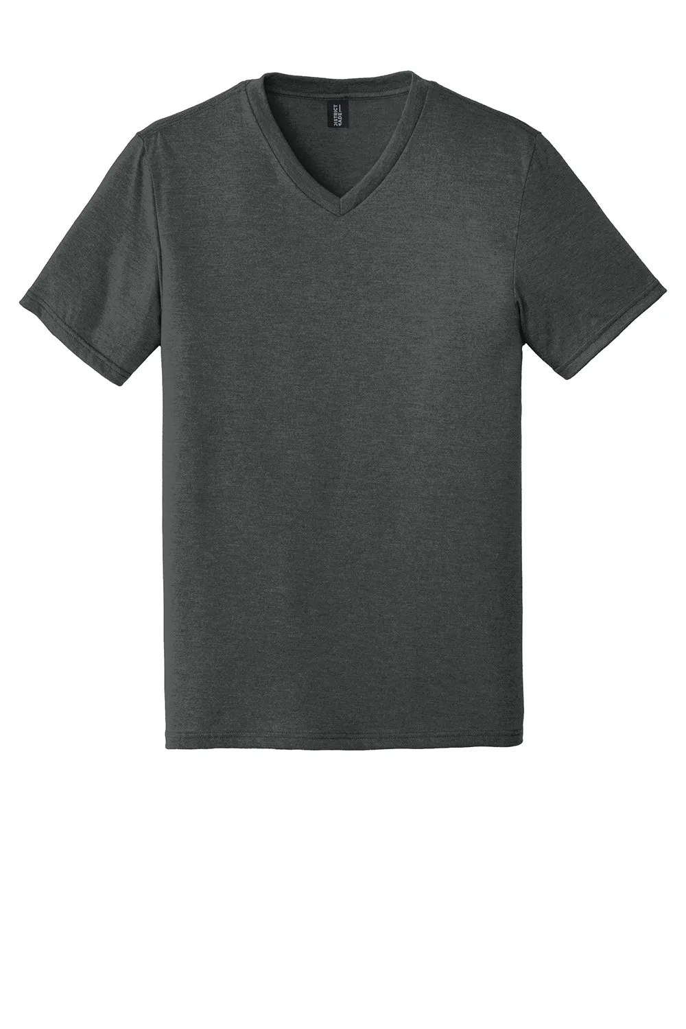 District Mens Perfect Tri Short Sleeve V-Neck T-Shirt - Black Frost