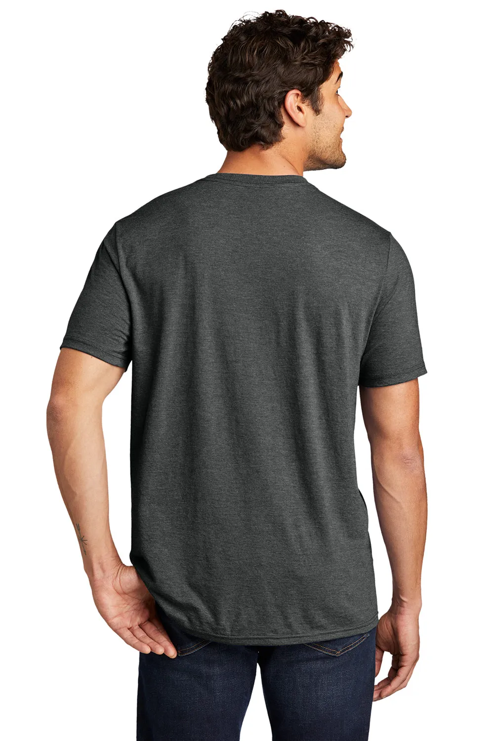 District Mens Perfect Tri Short Sleeve V-Neck T-Shirt - Black Frost