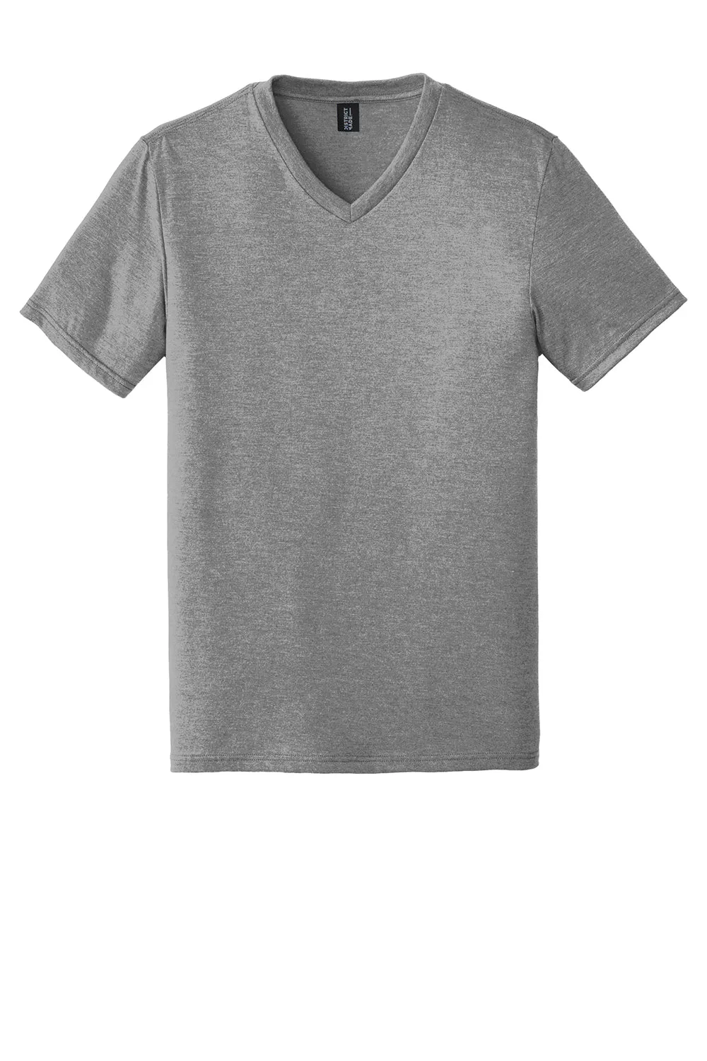 District Mens Perfect Tri Short Sleeve V-Neck T-Shirt - Grey Frost