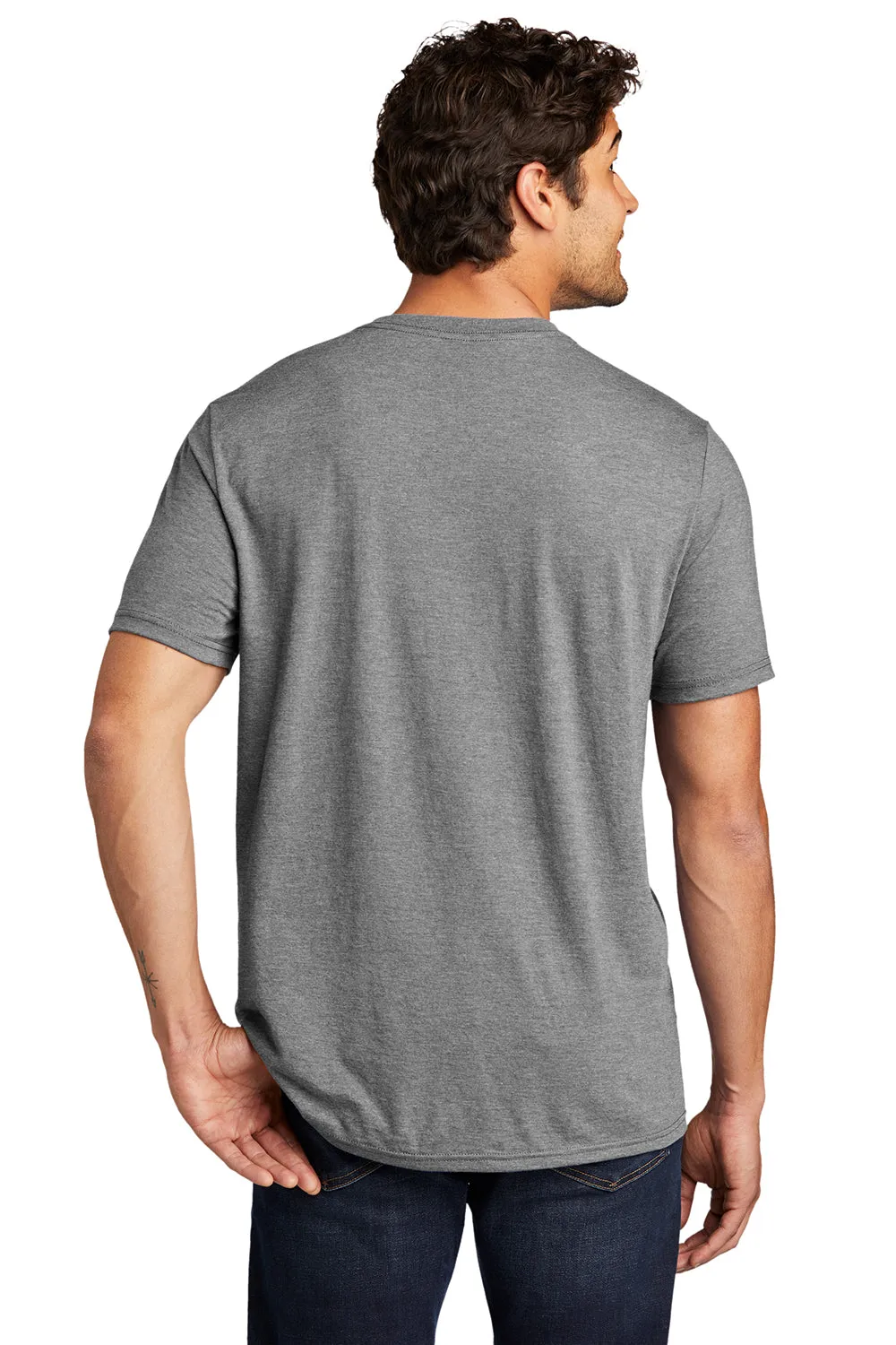 District Mens Perfect Tri Short Sleeve V-Neck T-Shirt - Grey Frost