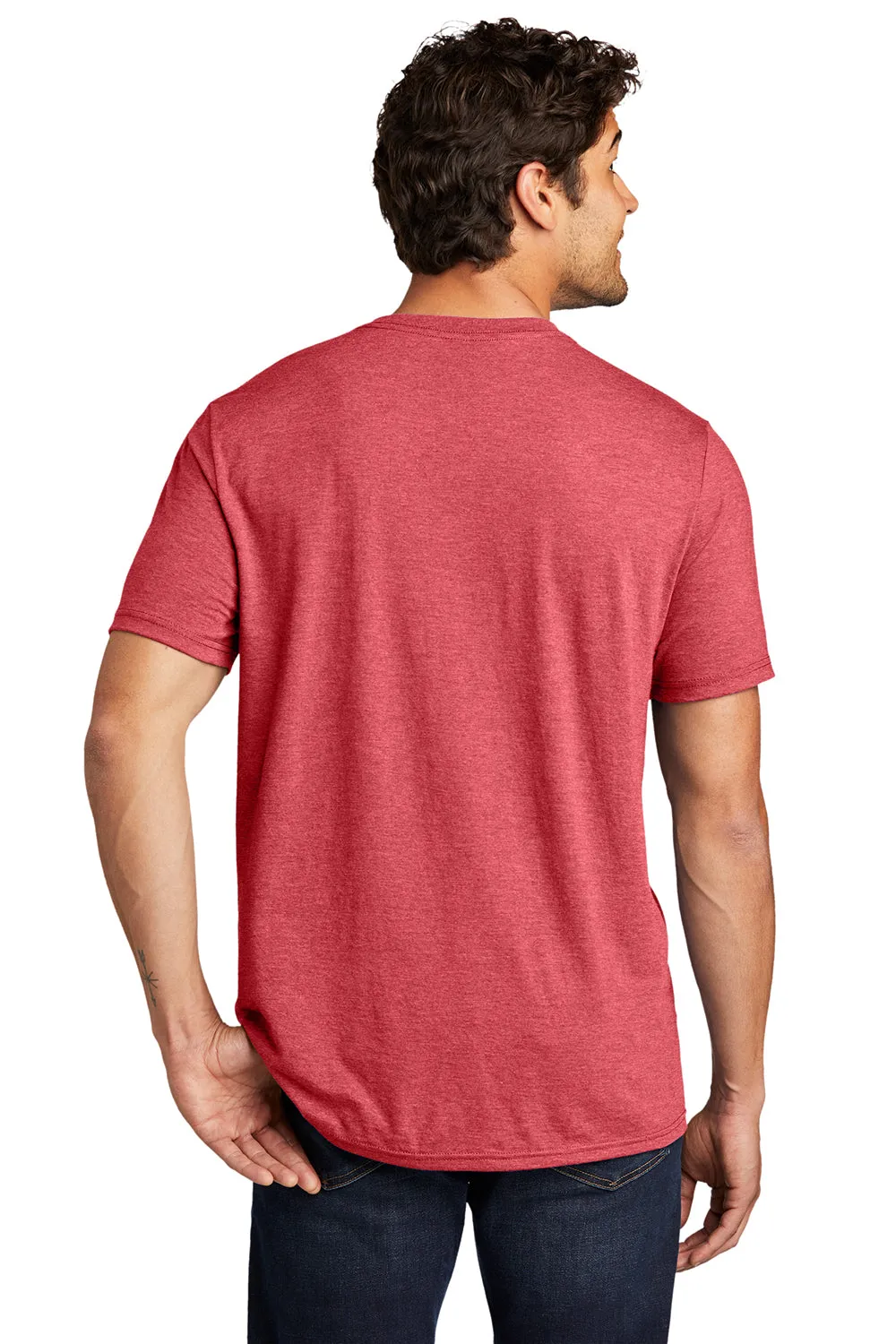 District Mens Perfect Tri Short Sleeve V-Neck T-Shirt - Red Frost
