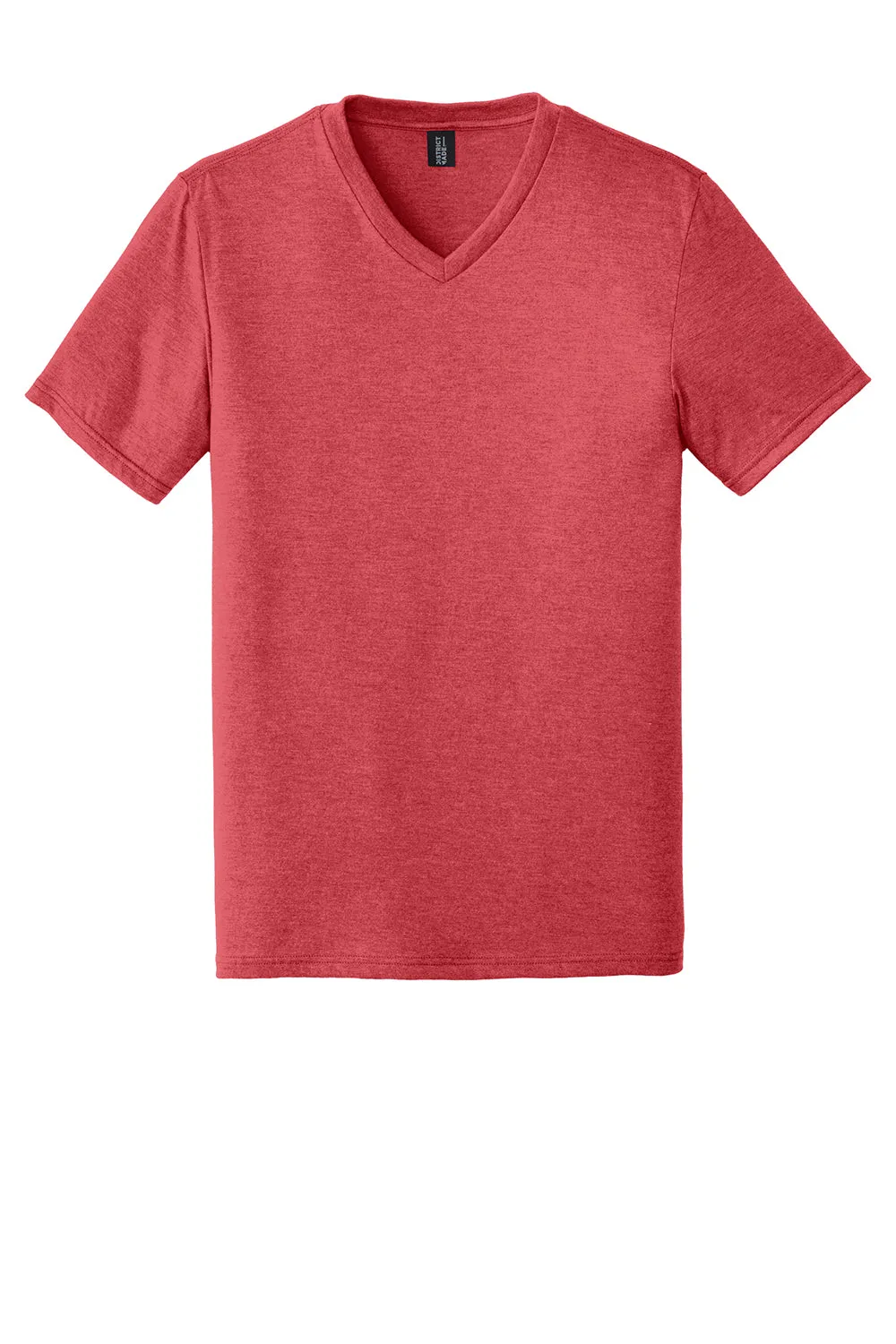 District Mens Perfect Tri Short Sleeve V-Neck T-Shirt - Red Frost