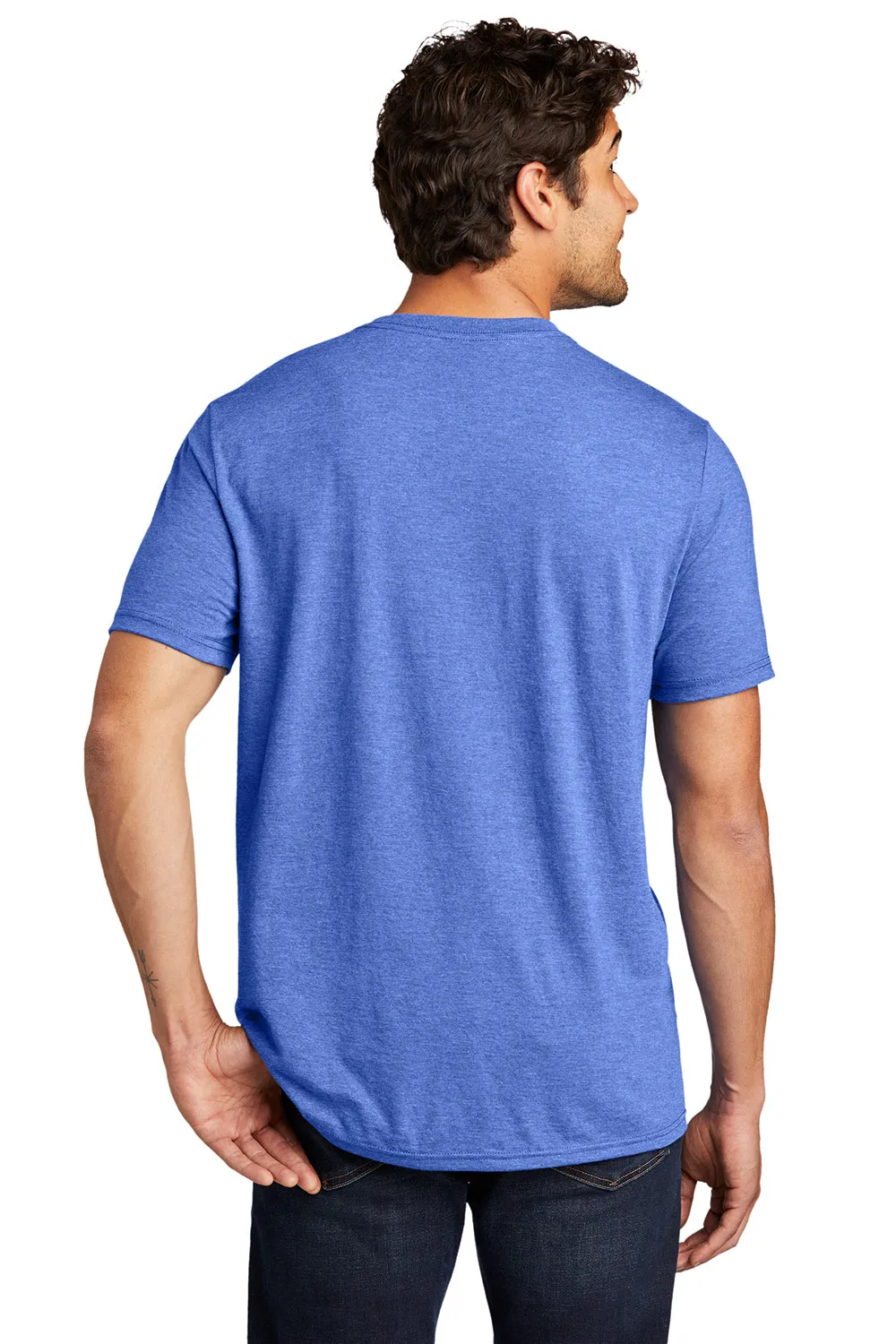 District Mens Perfect Tri Short Sleeve V-Neck T-Shirt - Royal Blue Frost