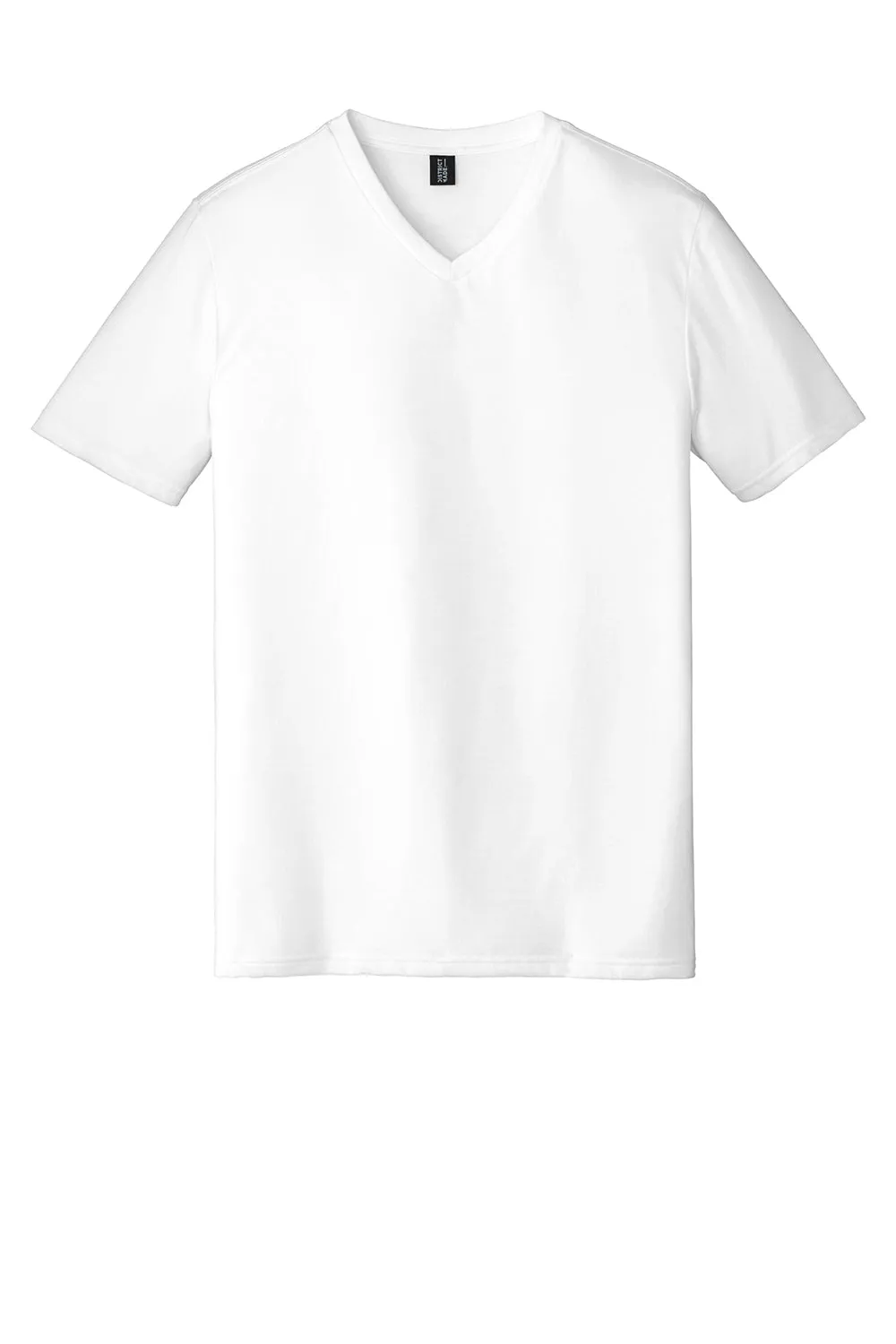 District Mens Perfect Tri Short Sleeve V-Neck T-Shirt - White