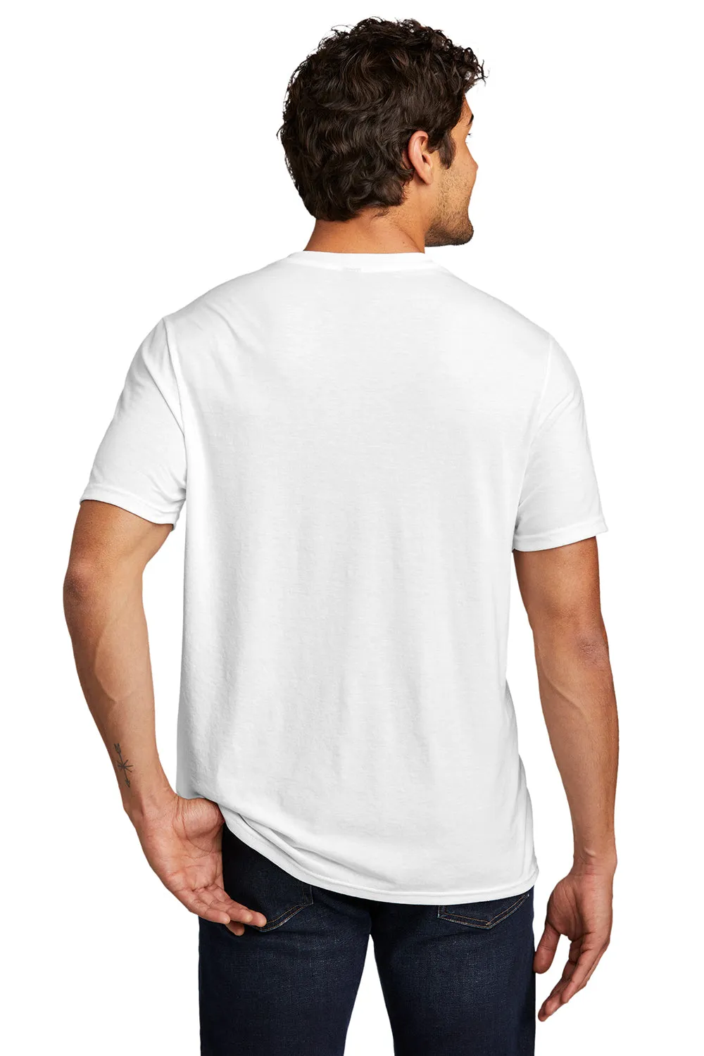 District Mens Perfect Tri Short Sleeve V-Neck T-Shirt - White