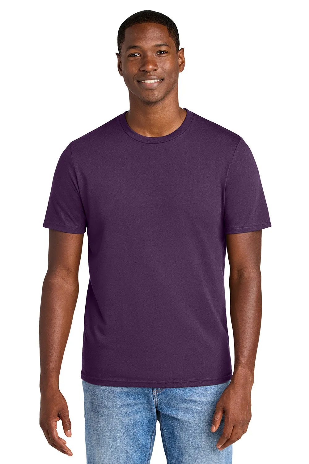 District Mens Perfect Weight CVC Short Sleeve Crewneck T-Shirt - Blackberry Purple