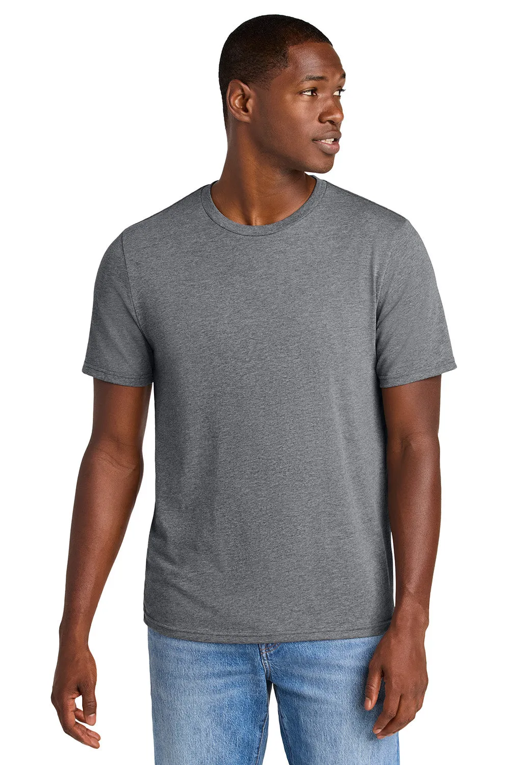 District Mens Perfect Weight CVC Short Sleeve Crewneck T-Shirt - Heather Graphite Grey