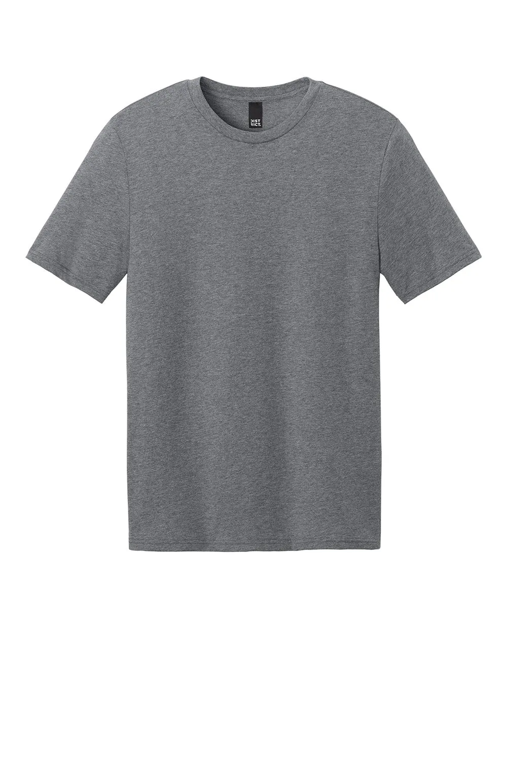 District Mens Perfect Weight CVC Short Sleeve Crewneck T-Shirt - Heather Graphite Grey