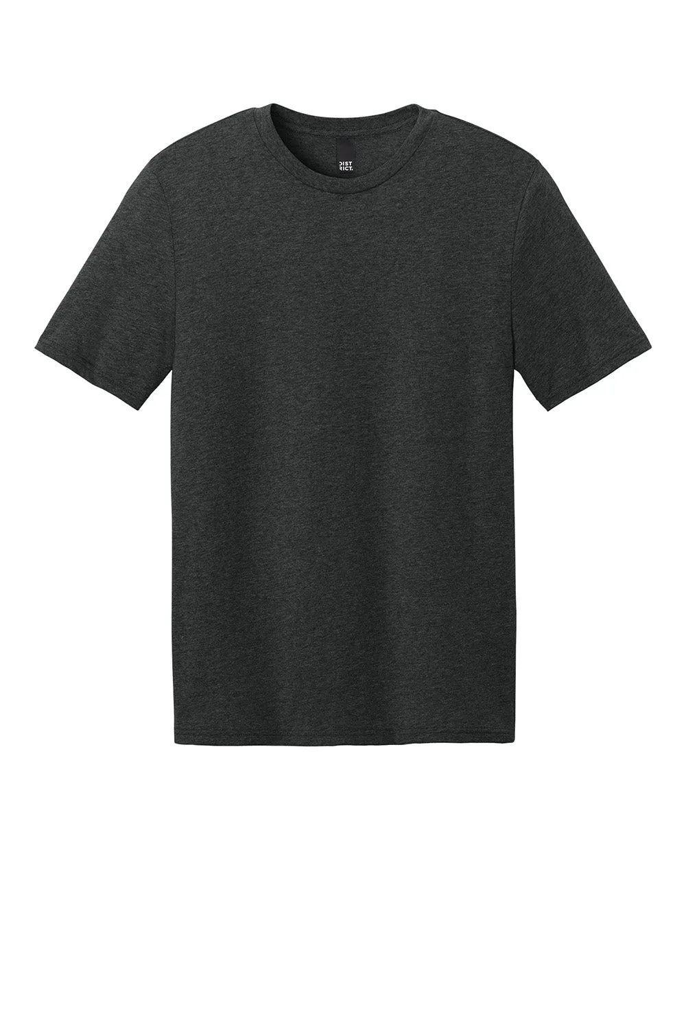 District Mens Perfect Weight CVC Short Sleeve Crewneck T-Shirt - Heather Jet Black