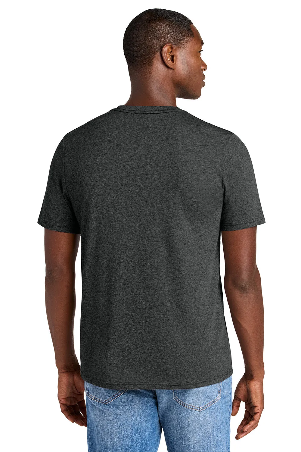 District Mens Perfect Weight CVC Short Sleeve Crewneck T-Shirt - Heather Jet Black