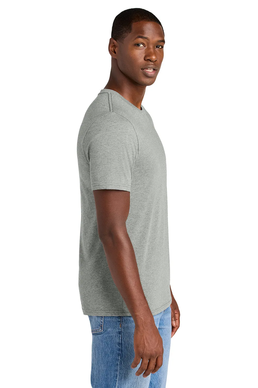 District Mens Perfect Weight CVC Short Sleeve Crewneck T-Shirt - Heather Light Grey