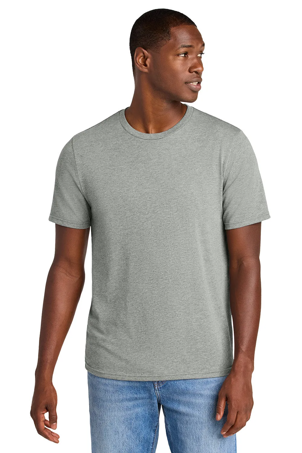 District Mens Perfect Weight CVC Short Sleeve Crewneck T-Shirt - Heather Light Grey
