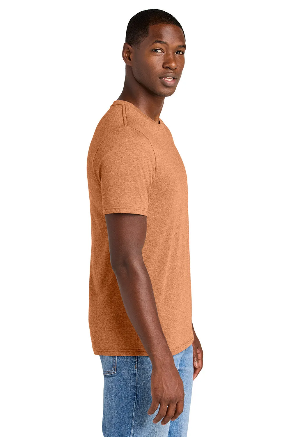 District Mens Perfect Weight CVC Short Sleeve Crewneck T-Shirt - Heather Sienna