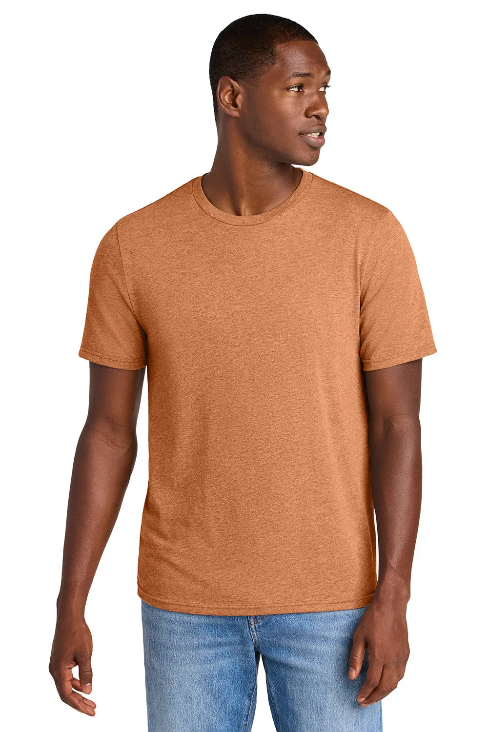 District Mens Perfect Weight CVC Short Sleeve Crewneck T-Shirt - Heather Sienna