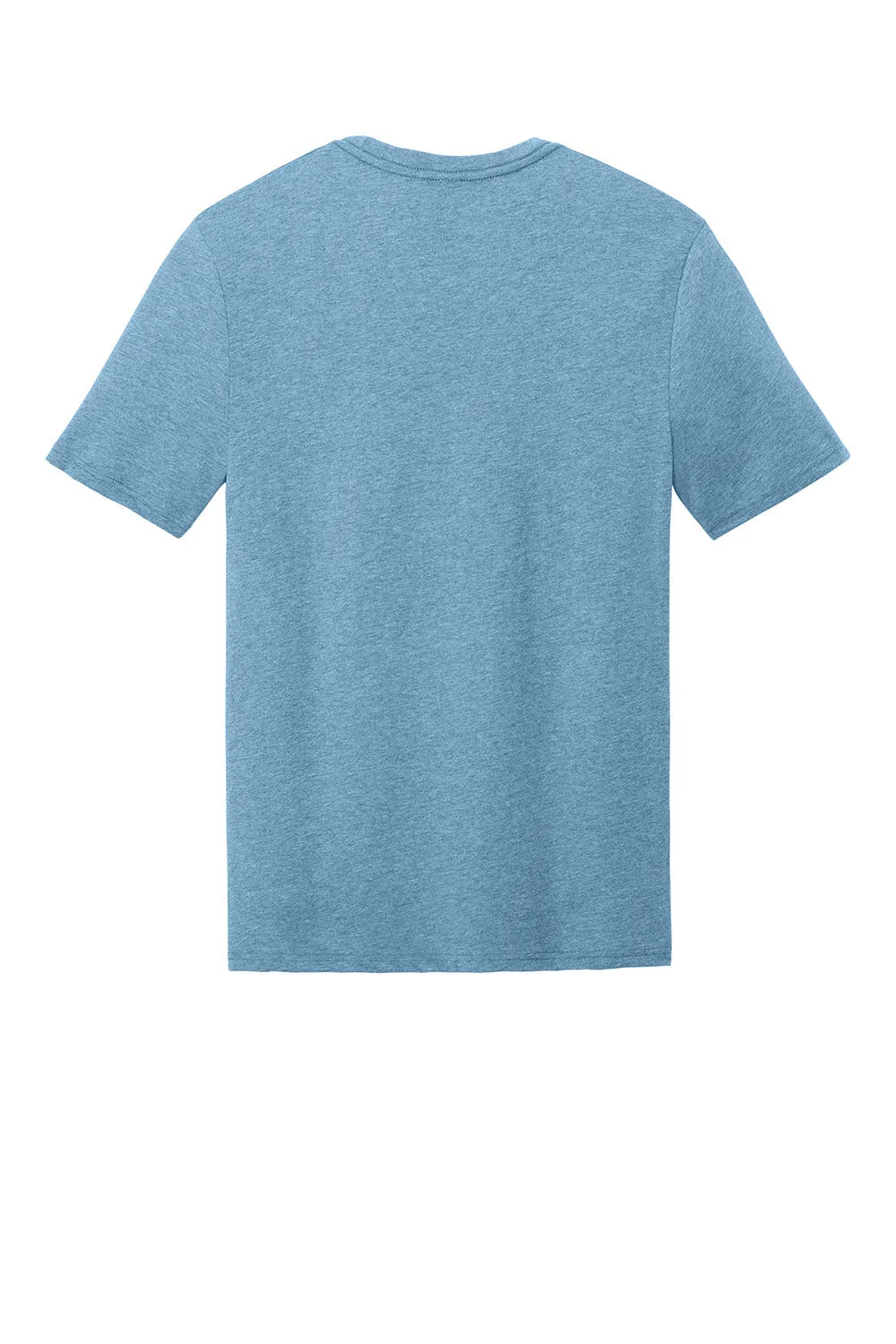 District Mens Perfect Weight CVC Short Sleeve Crewneck T-Shirt - Heather Tundra Blue