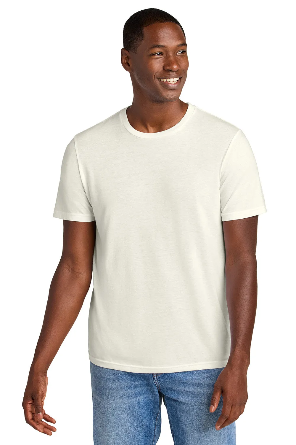 District Mens Perfect Weight CVC Short Sleeve Crewneck T-Shirt - White Onyx