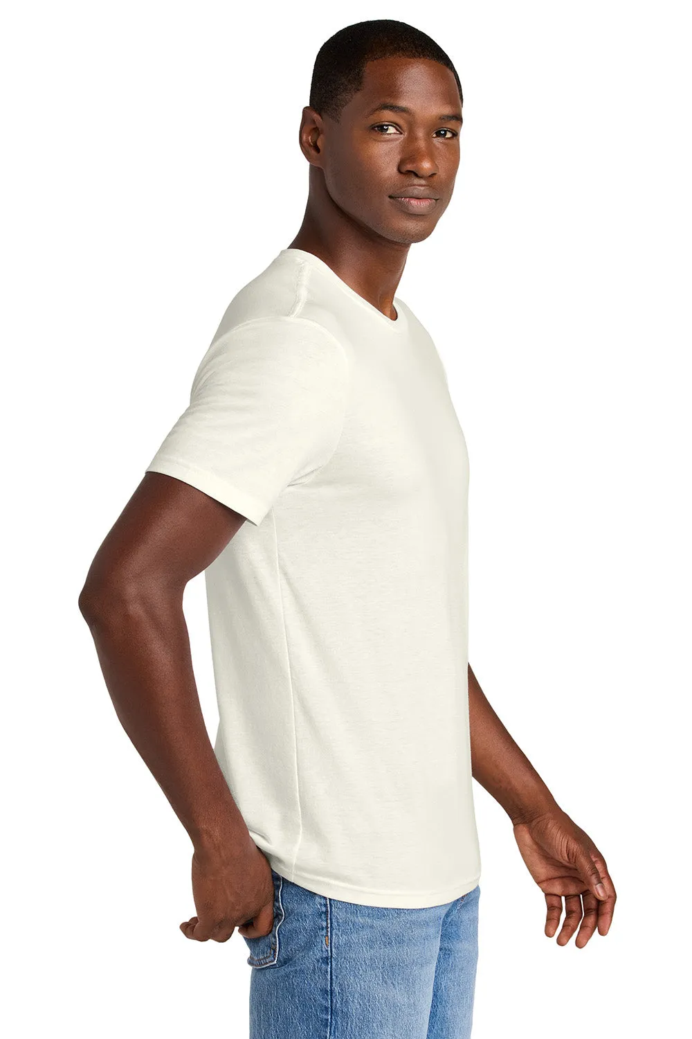 District Mens Perfect Weight CVC Short Sleeve Crewneck T-Shirt - White Onyx