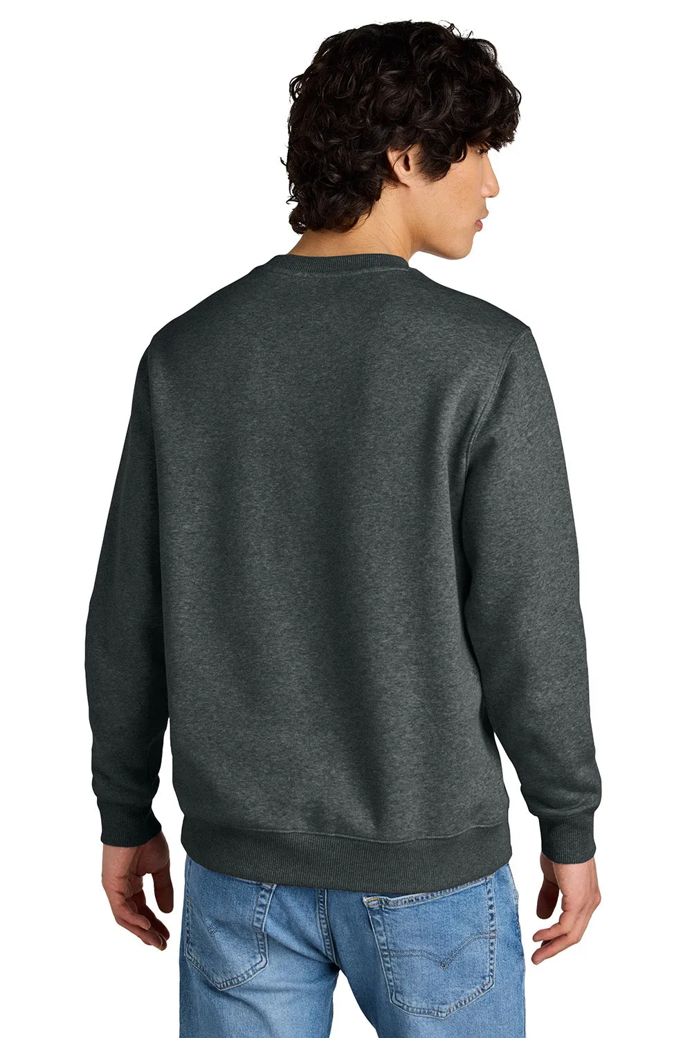 District Mens Perfect Weight Fleece Crewneck Sweatshirt - Heather Charcoal Grey