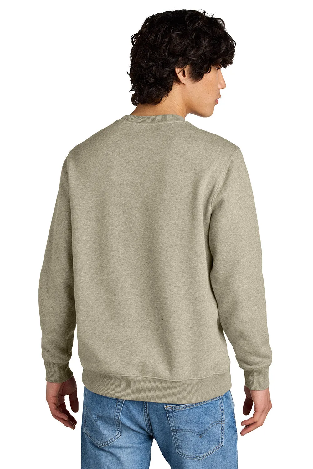 District Mens Perfect Weight Fleece Crewneck Sweatshirt - Heather Latte