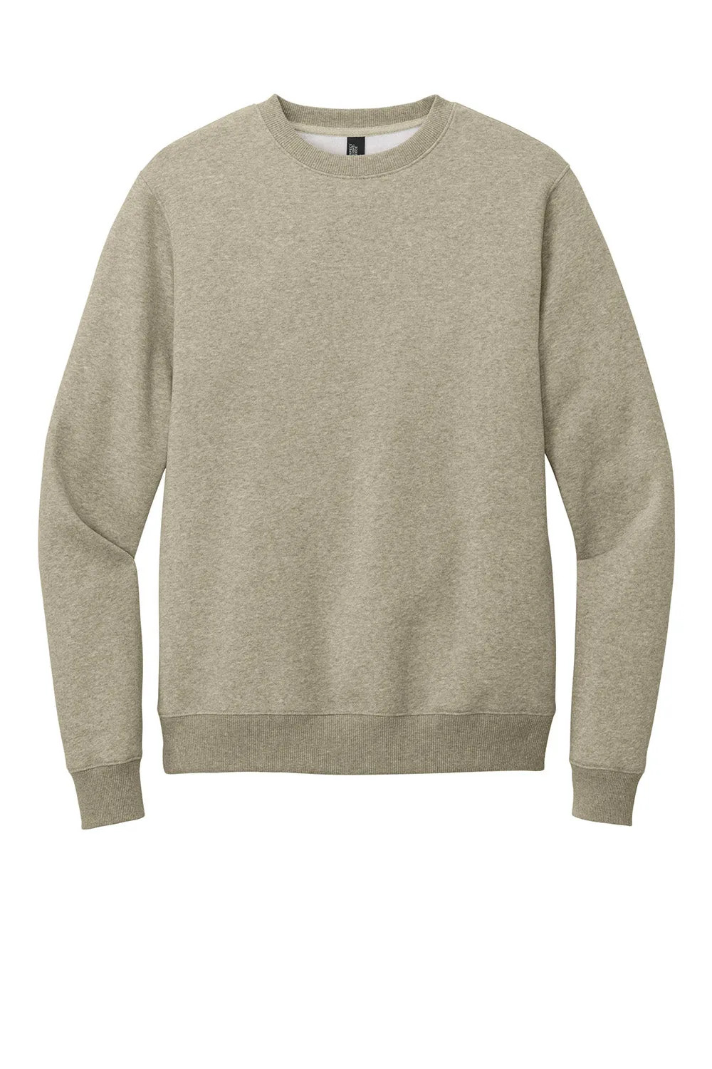 District Mens Perfect Weight Fleece Crewneck Sweatshirt - Heather Latte