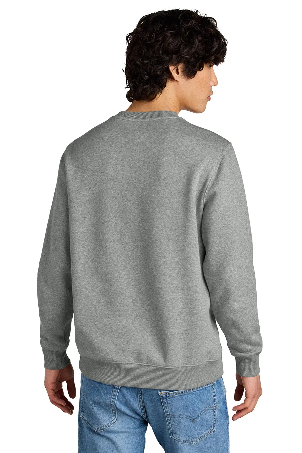 District Mens Perfect Weight Fleece Crewneck Sweatshirt - Heather Steel Grey