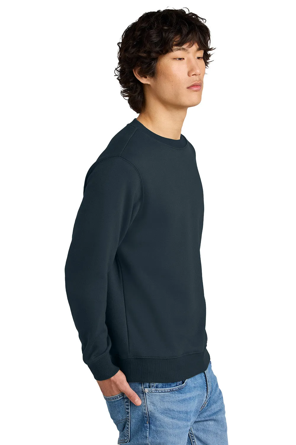 District Mens Perfect Weight Fleece Crewneck Sweatshirt - New Navy Blue