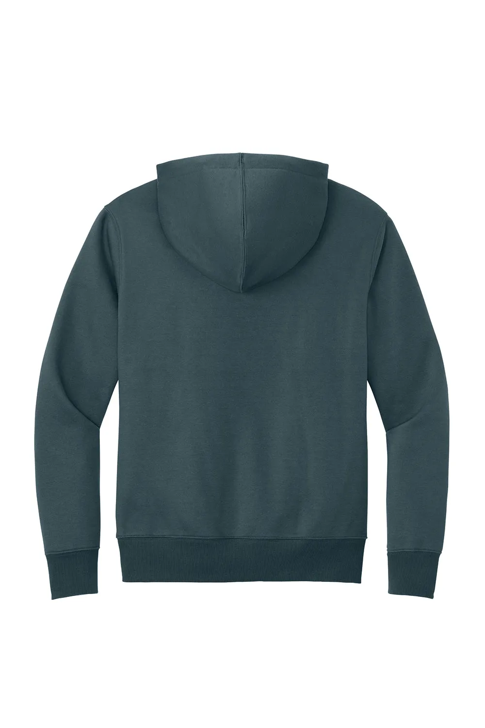 District Mens Perfect Weight Fleece Hooded Sweatshirt Hoodie w/ Pouch Pocket - Deep Steel Blue