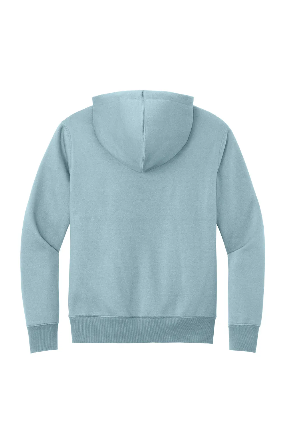 District Mens Perfect Weight Fleece Hooded Sweatshirt Hoodie w/ Pouch Pocket - Fog Blue