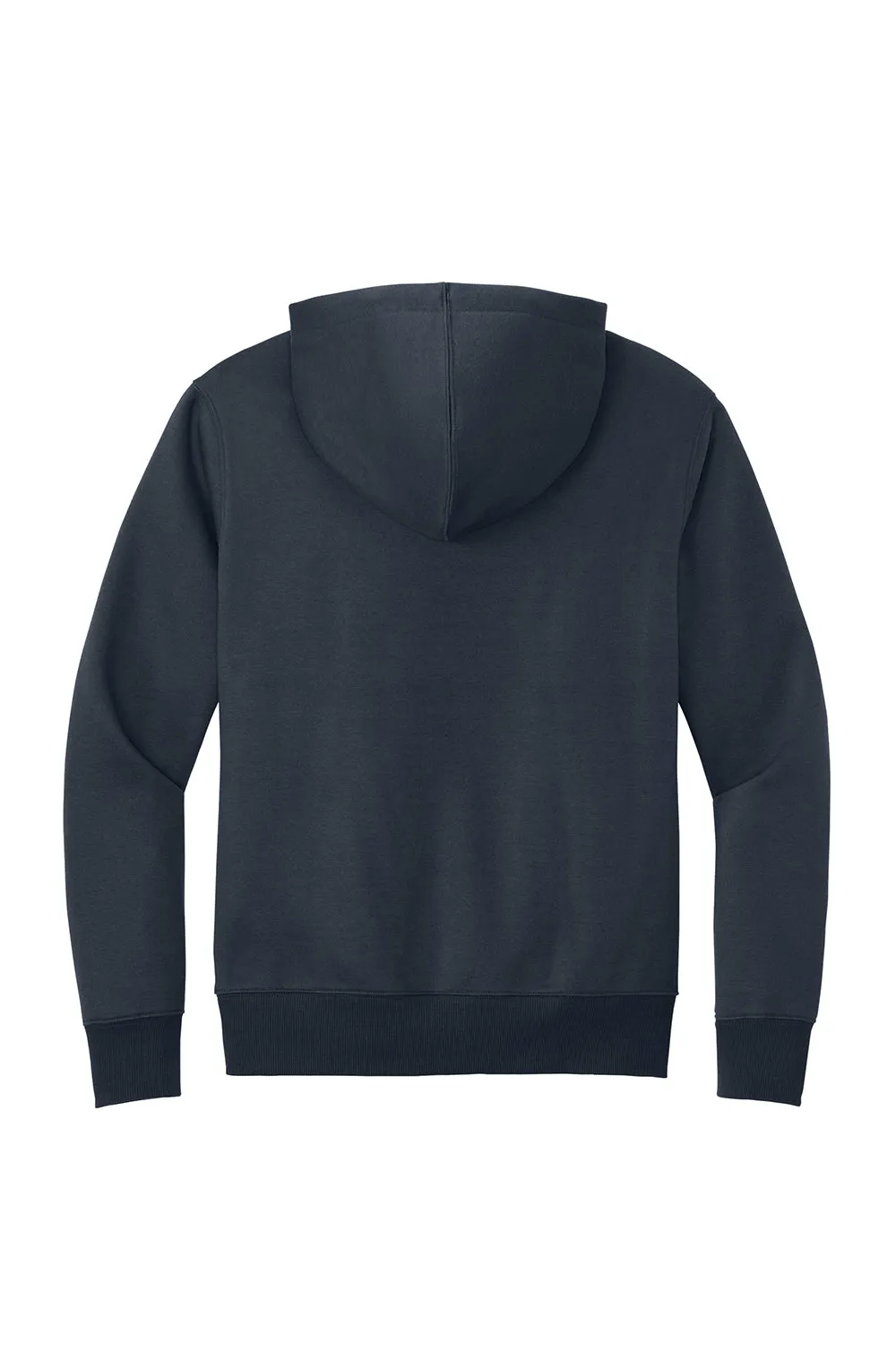 District Mens Perfect Weight Fleece Hooded Sweatshirt Hoodie w/ Pouch Pocket - New Navy Blue
