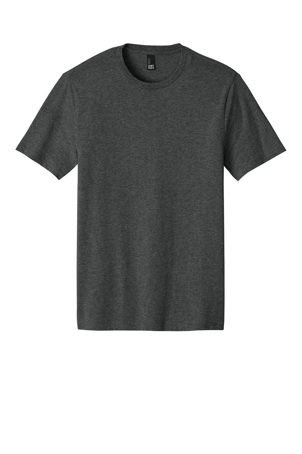 District Mens Perfect Weight Icon Short Sleeve Crewneck T-Shirt - Heather Charcoal Grey