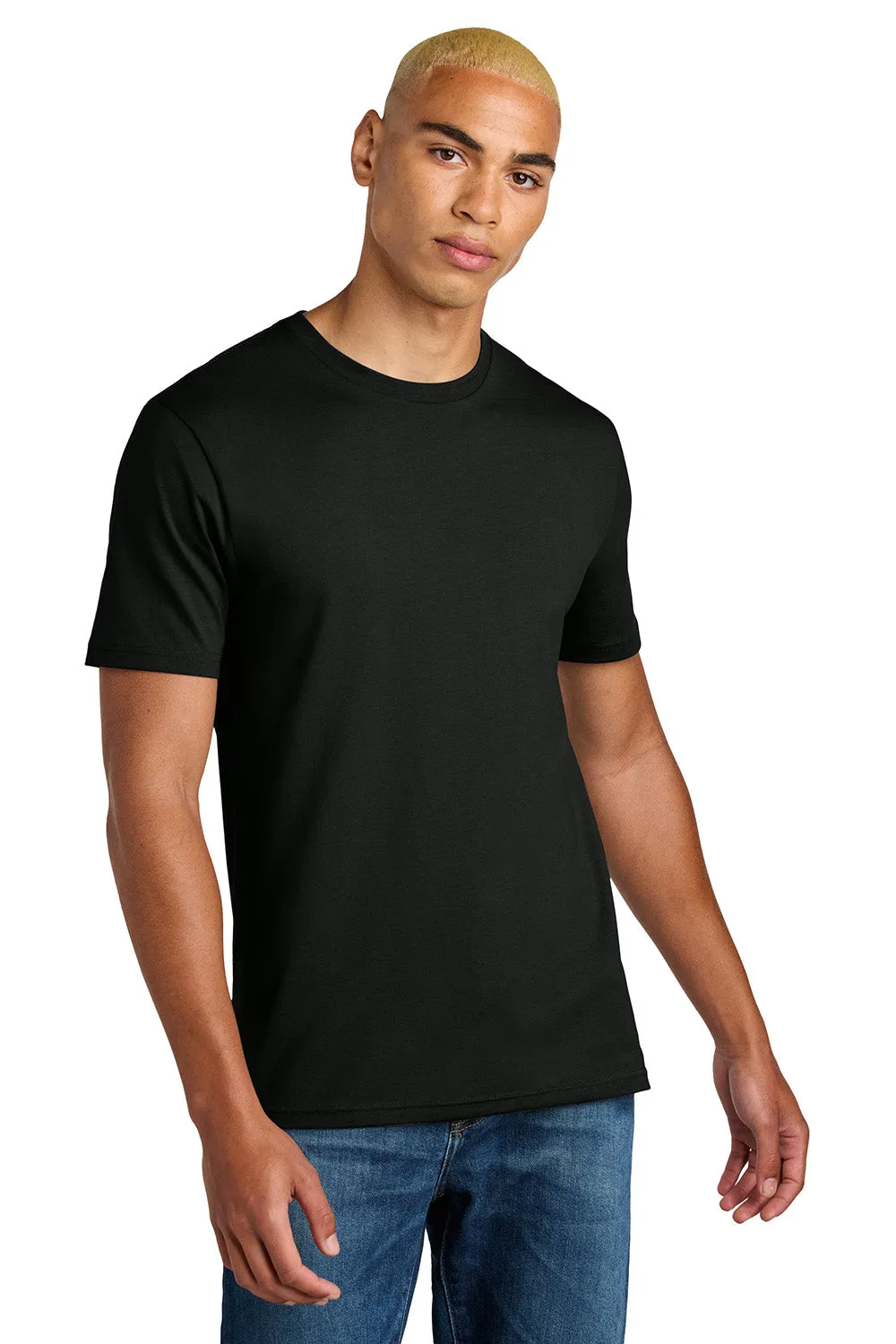 District Mens Perfect Weight Icon Short Sleeve Crewneck T-Shirt - Jet Black