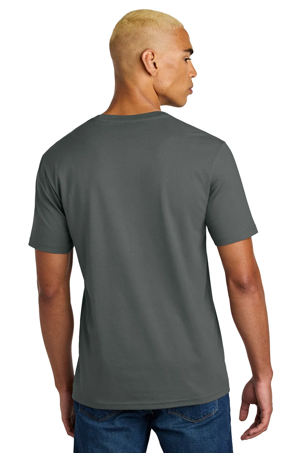 District Mens Perfect Weight Icon Short Sleeve Crewneck T-Shirt - Metal Grey