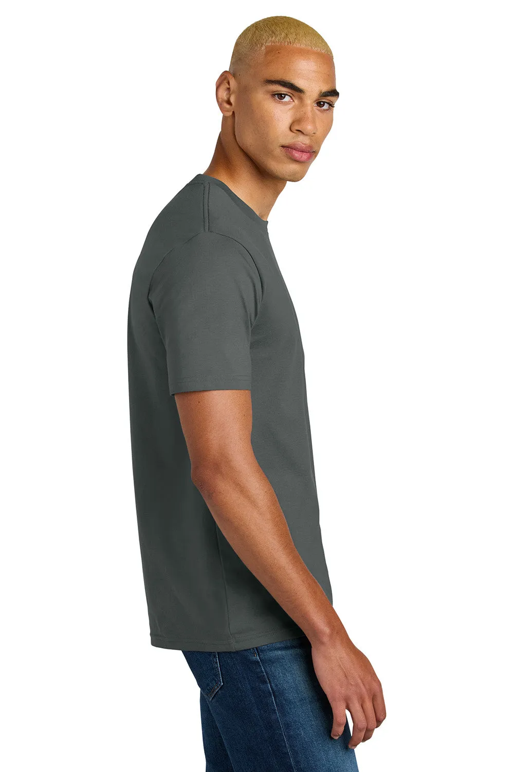 District Mens Perfect Weight Icon Short Sleeve Crewneck T-Shirt - Metal Grey