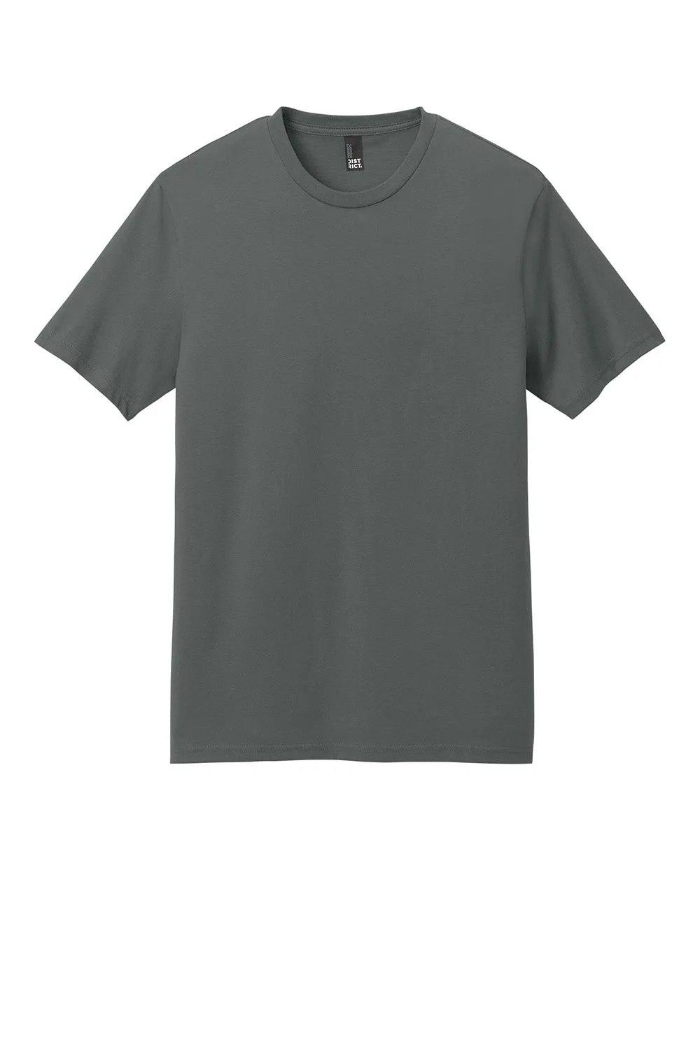 District Mens Perfect Weight Icon Short Sleeve Crewneck T-Shirt - Metal Grey