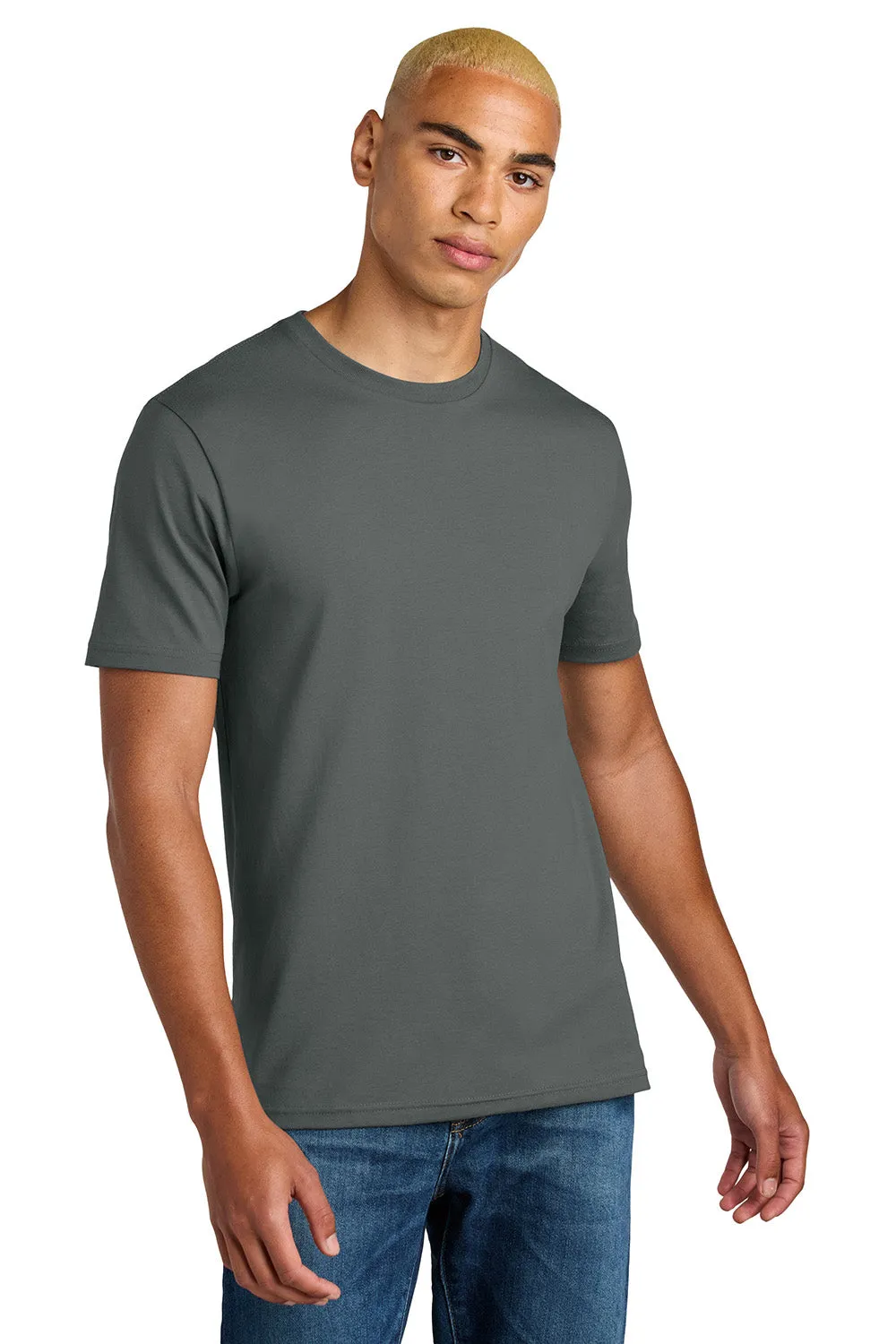 District Mens Perfect Weight Icon Short Sleeve Crewneck T-Shirt - Metal Grey