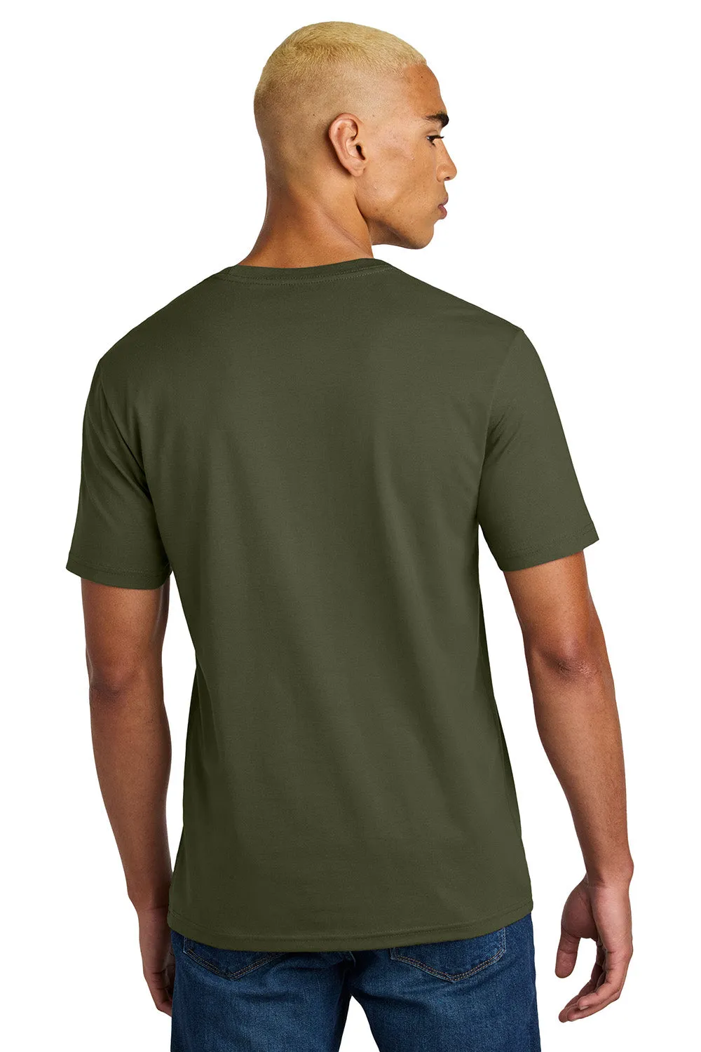 District Mens Perfect Weight Icon Short Sleeve Crewneck T-Shirt - Military Green