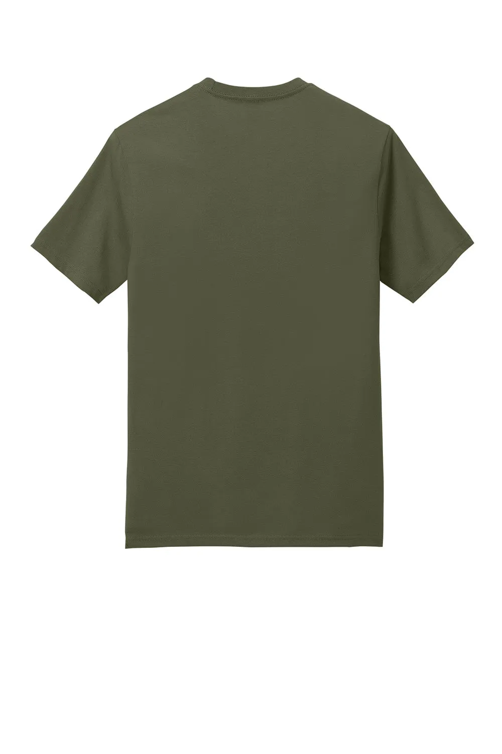 District Mens Perfect Weight Icon Short Sleeve Crewneck T-Shirt - Military Green