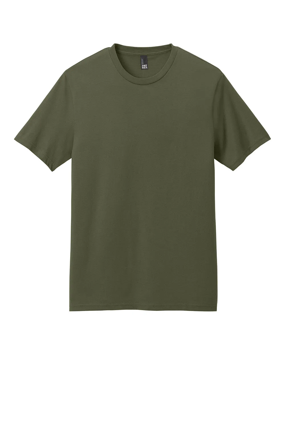 District Mens Perfect Weight Icon Short Sleeve Crewneck T-Shirt - Military Green