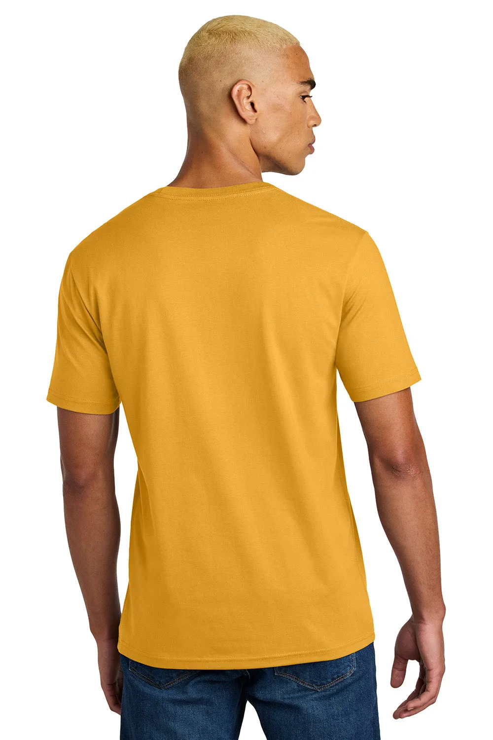 District Mens Perfect Weight Icon Short Sleeve Crewneck T-Shirt - Warm Gold