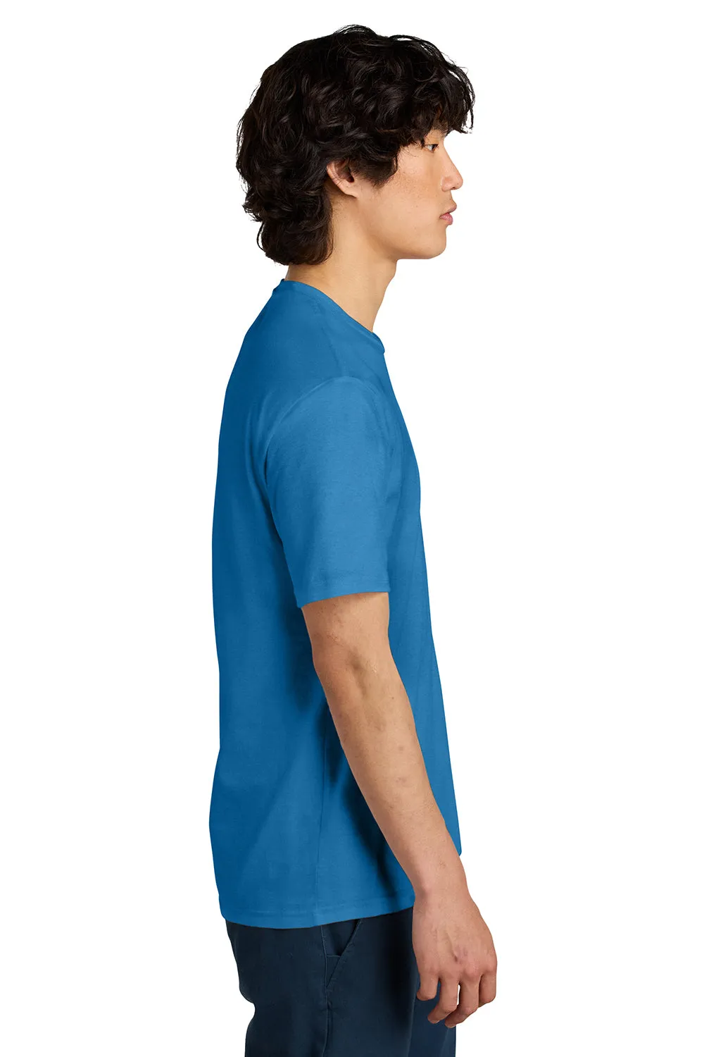 District Mens Perfect Weight Short Sleeve Crewneck T-Shirt - Bright Blue