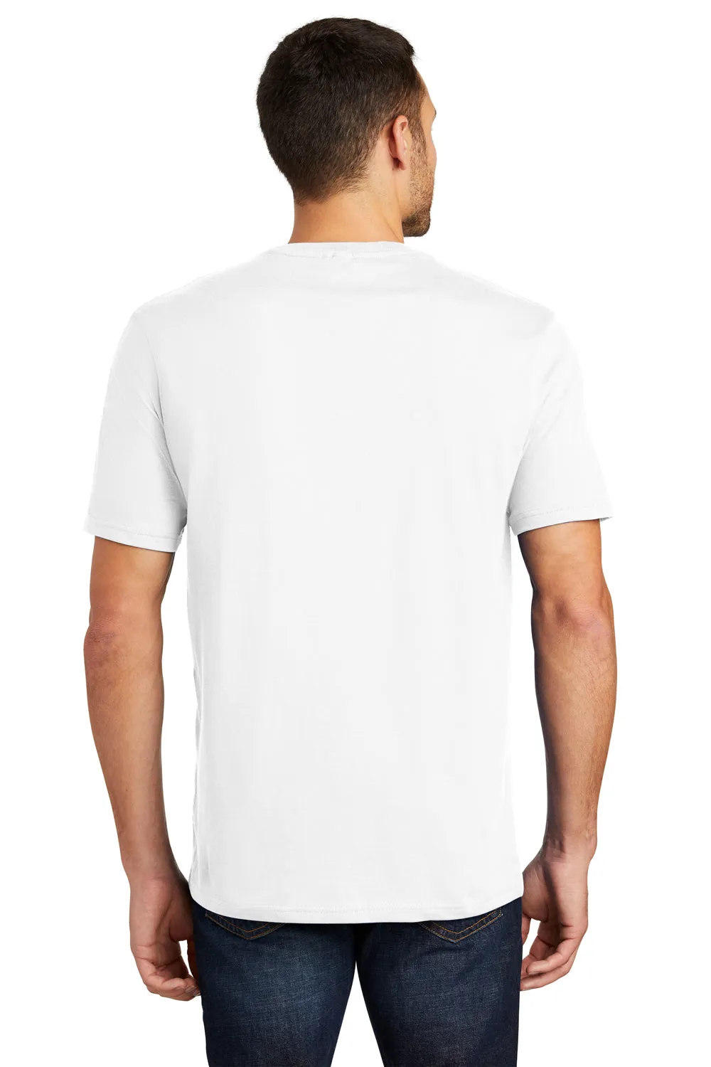 District Mens Perfect Weight Short Sleeve Crewneck T-Shirt - Bright White