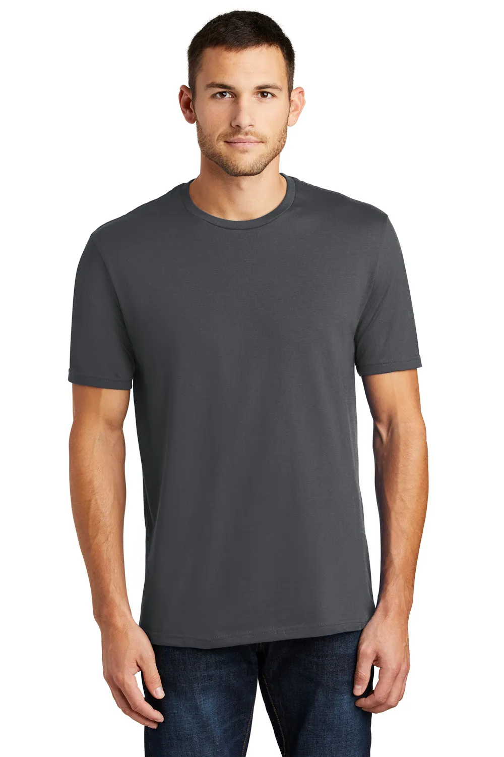 District Mens Perfect Weight Short Sleeve Crewneck T-Shirt - Charcoal Grey