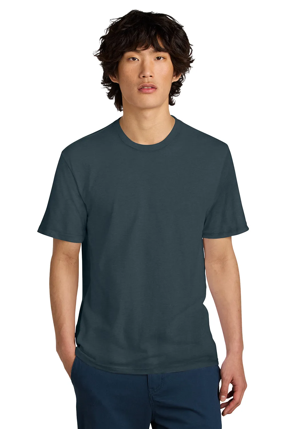 District Mens Perfect Weight Short Sleeve Crewneck T-Shirt - Deep Steel Blue
