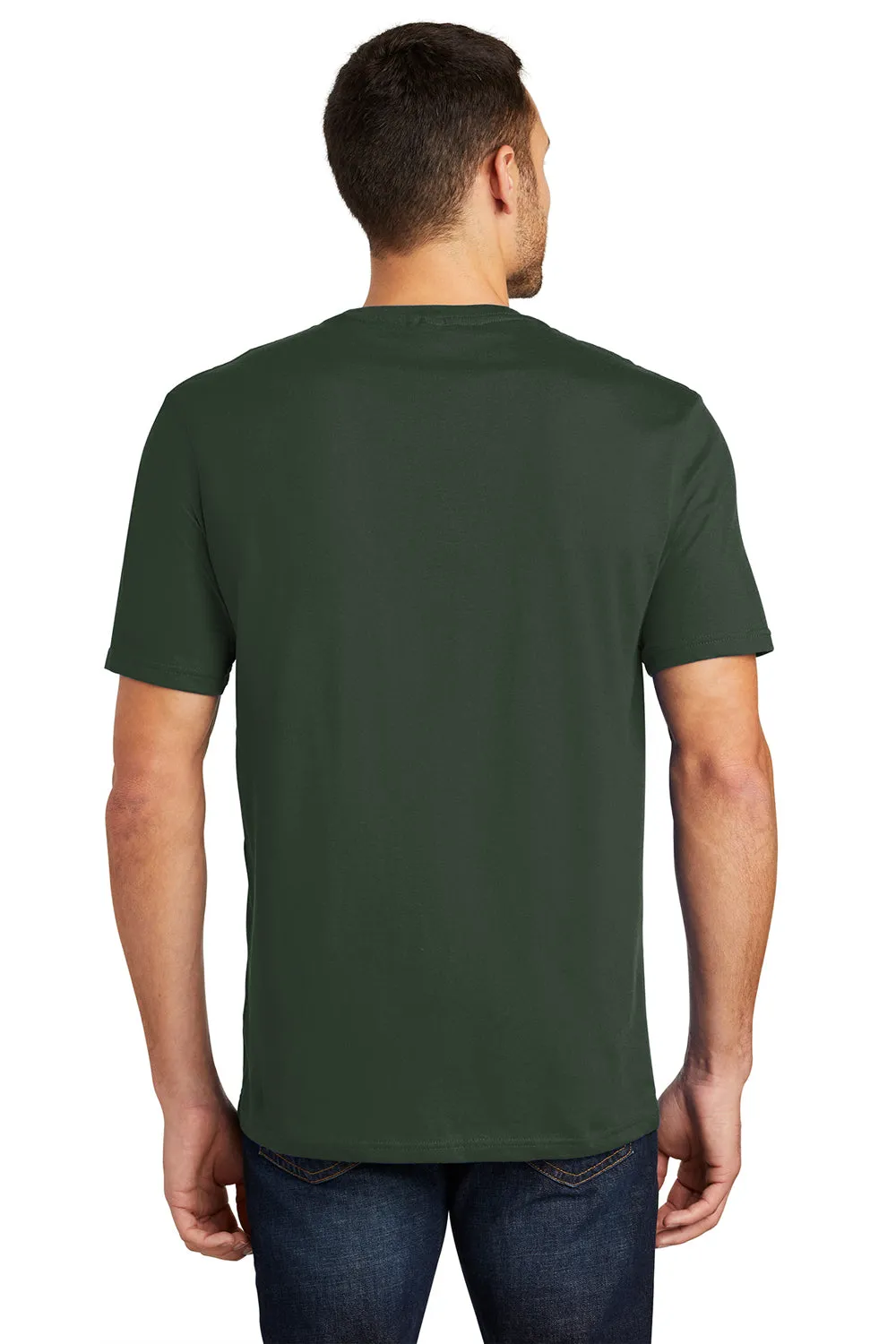 District Mens Perfect Weight Short Sleeve Crewneck T-Shirt - Forest Green - Closeout